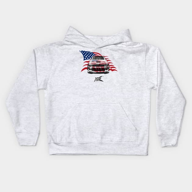 dodge challenger hellcat Kids Hoodie by naquash